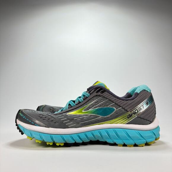 Brooks Ghost 9 Gray Blue Lace Up Road Running Shoes 1202251B151 Women's Size 7.5 - Picture 4 of 10